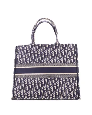 Christian Dior ビンテージ ブック・オブリーク キャンバス トートバッグ - ブルー - サムネイル2