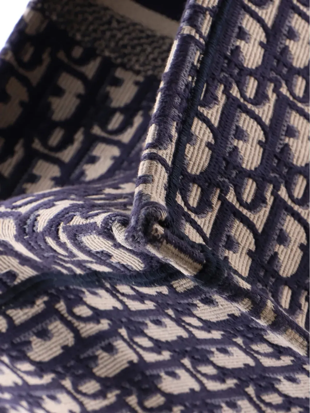 Christian Dior ビンテージ ブック・オブリーク キャンバス トートバッグ - ブルー - 画像4