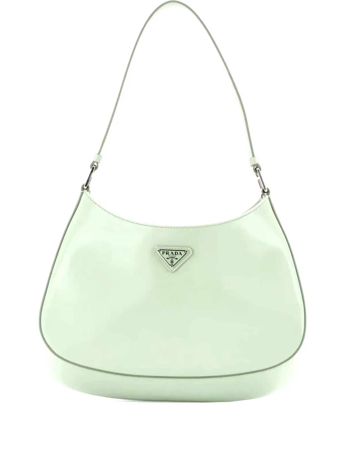 Prada ビンテージ Cleo ショルダーバッグ スパッゾラートレザー ミディアム ホーボーバッグ - グリーン - 画像1