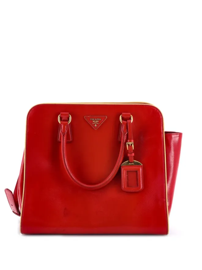 Prada Pre-Owned Prada ビンテージ Promenade バッグ ヴェルニーチ サフィアーノレザー ミディアム サッチェル - レッドの商品画像