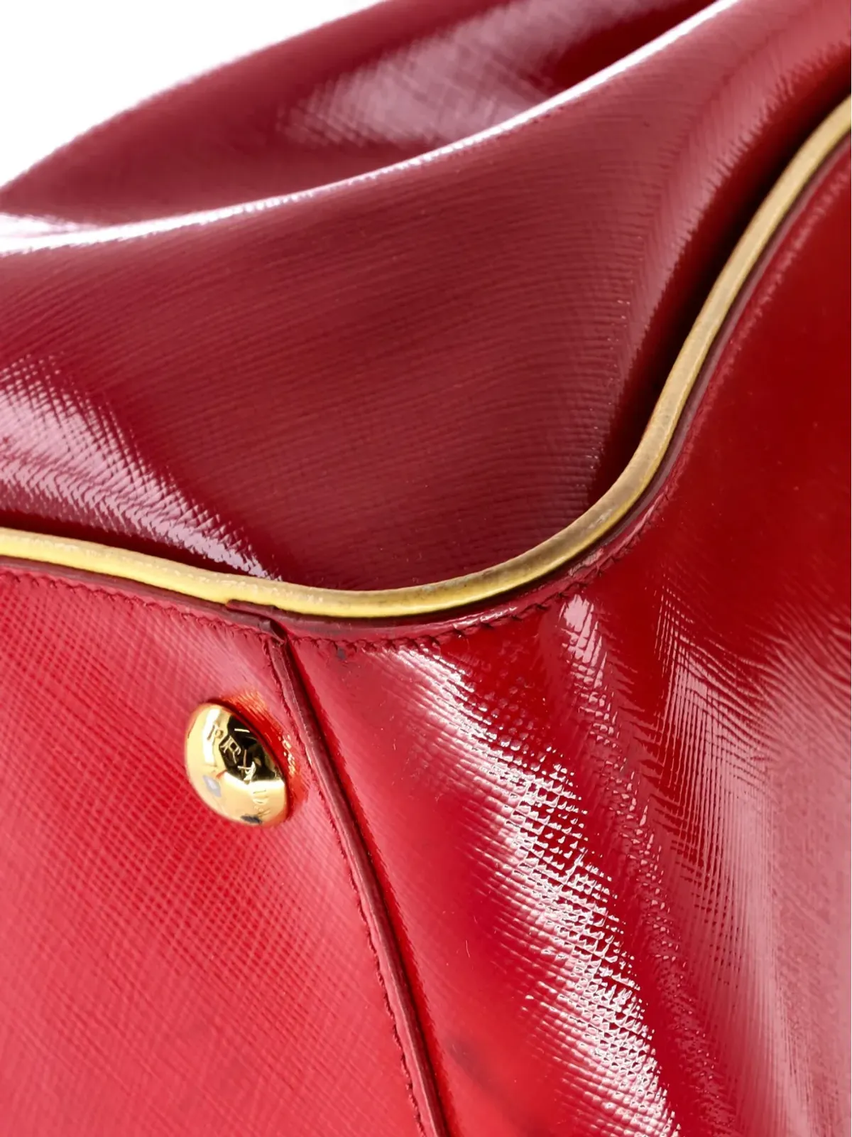 Prada ビンテージ Promenade バッグ ヴェルニーチ サフィアーノレザー ミディアム サッチェル - レッド - 画像4