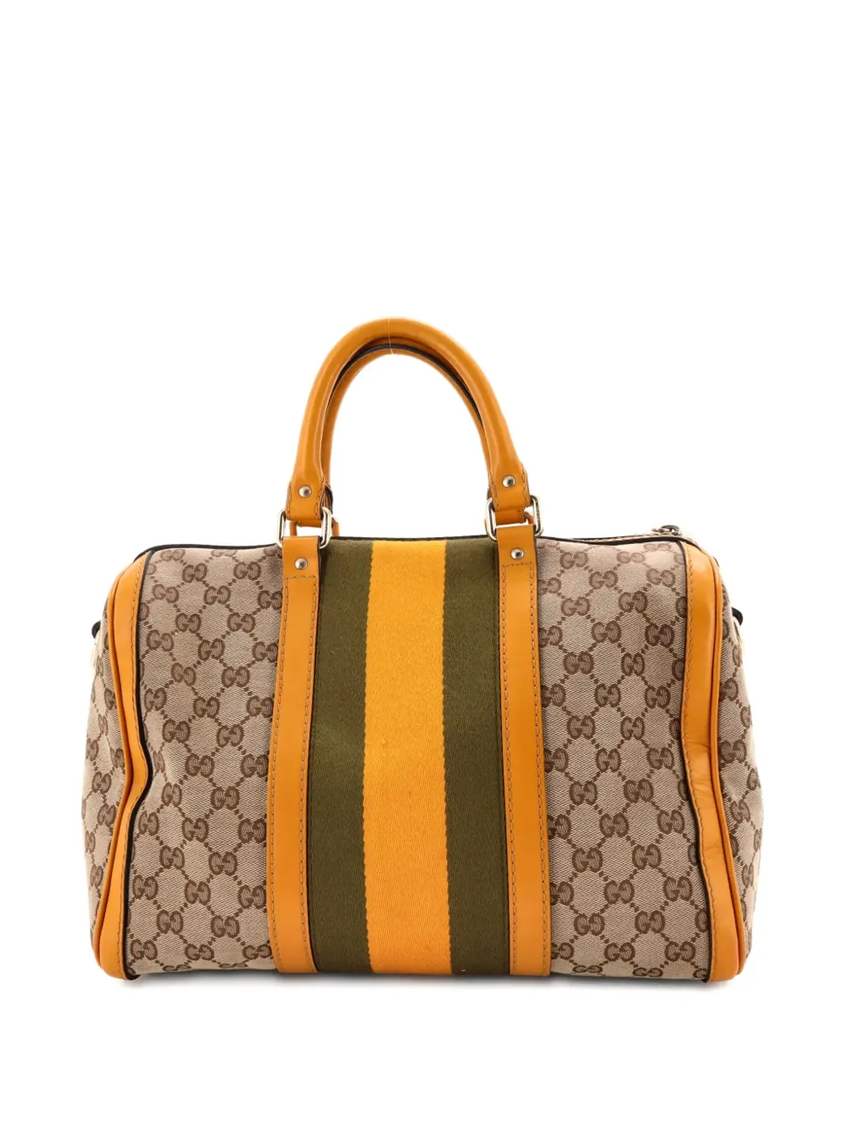 Gucci ビンテージ ウェブ ボストンバッグ GGキャンバス - 画像2