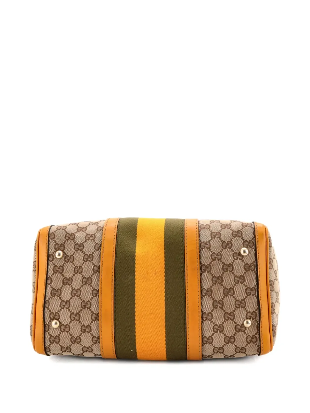 Gucci ビンテージ ウェブ ボストンバッグ GGキャンバス - 画像3