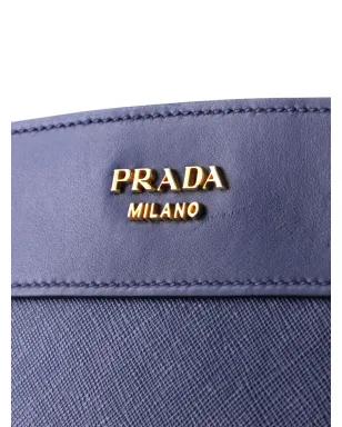 Prada Esplanade サフィアーノ ウィズ シティカーフ 小型クロスボディバッグ - ブルー - サムネイル5