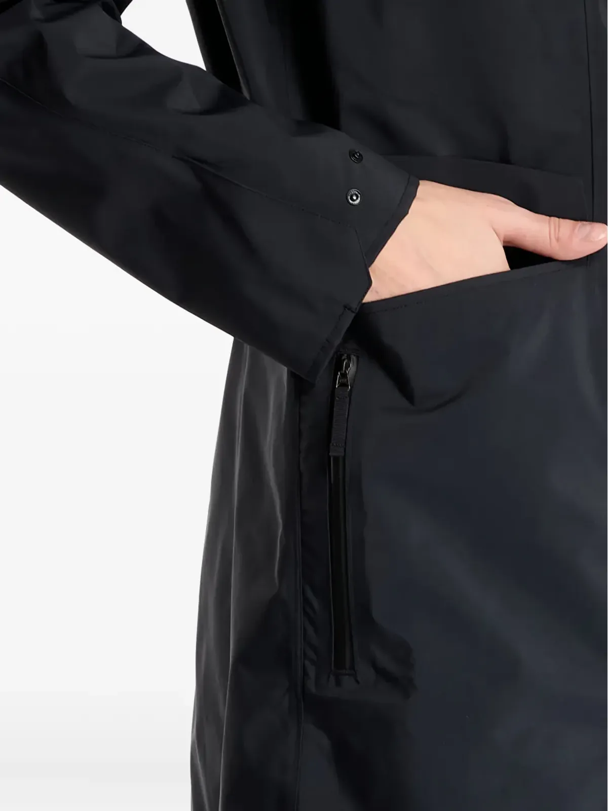 Poutnik by Tilak zip-fastening hooded coat - Black - 画像5