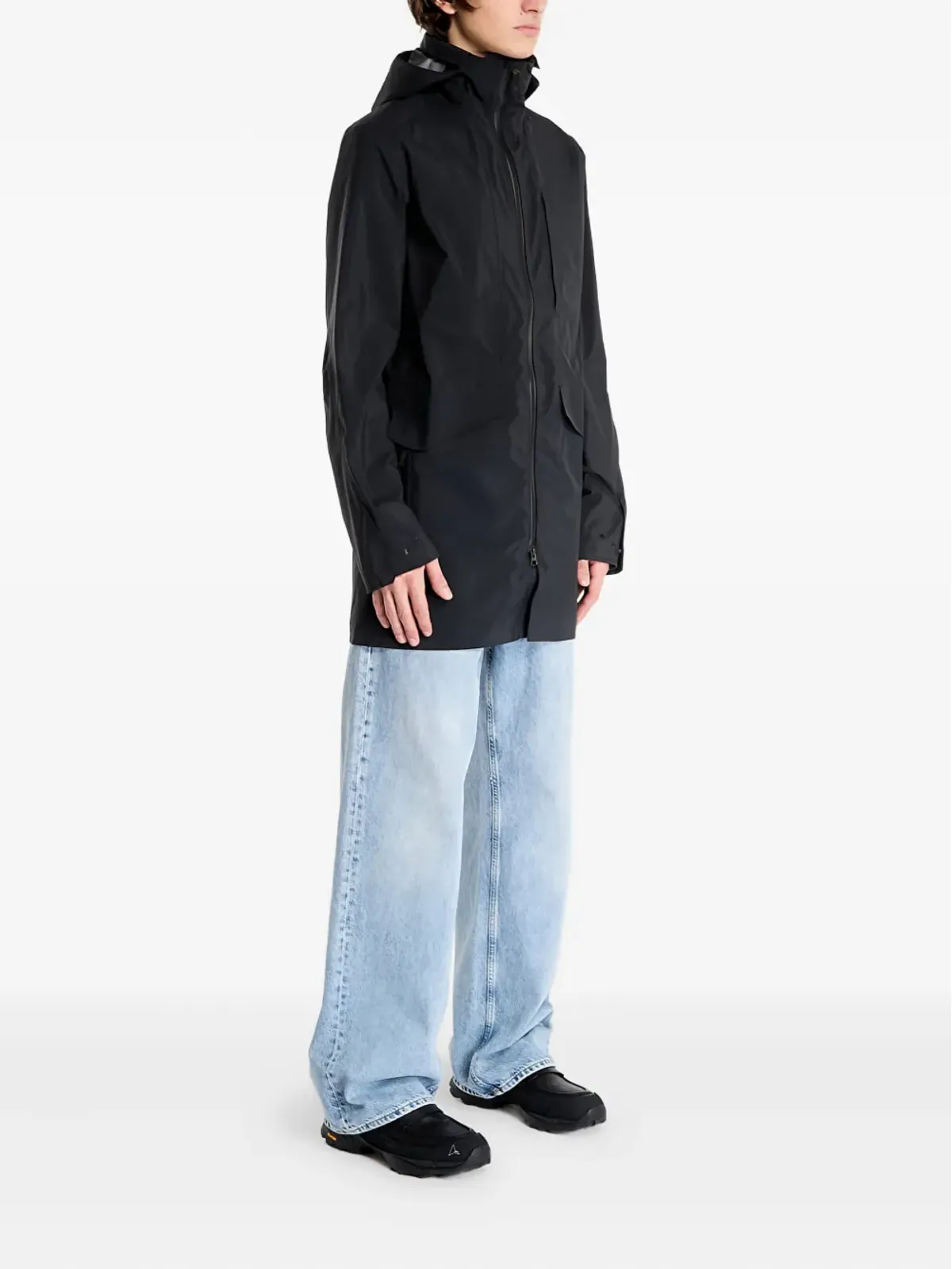 Poutnik by Tilak zip-fastening hooded coat - Black - 画像2