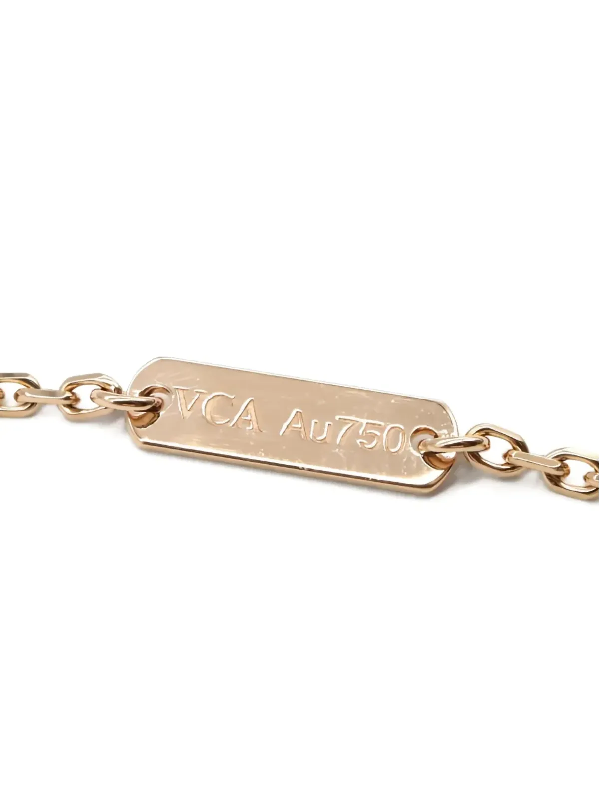 Van Cleef & Arpels ビンテージ 2010年代 18K ローズゴールド アルハンブラ マルチストーン ネックレス - ピンク - 画像3