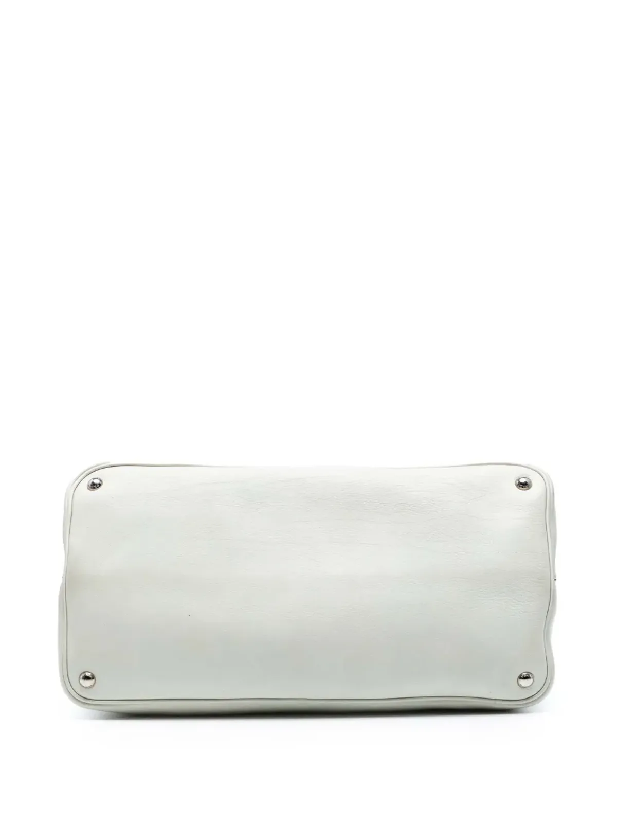 Prada ビンテージ ラージシティ カーフ ダブルサッチェル ホワイト - 画像4