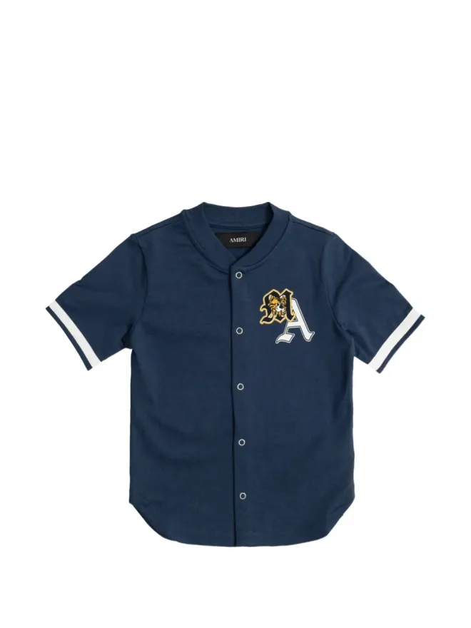 AMIRI KIDS AMIRI KIDS striped-detail shirt - Blueの商品画像