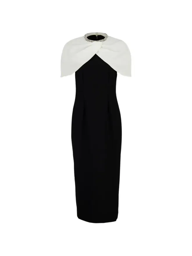 Roland Mouret Roland Mouret クリスタルトリム ミディドレスの商品画像