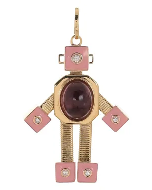 Van Robot ロボット・ペンダント（18K イエローゴールド、ピンクトルマリンとダイヤモンド） - サムネイル1