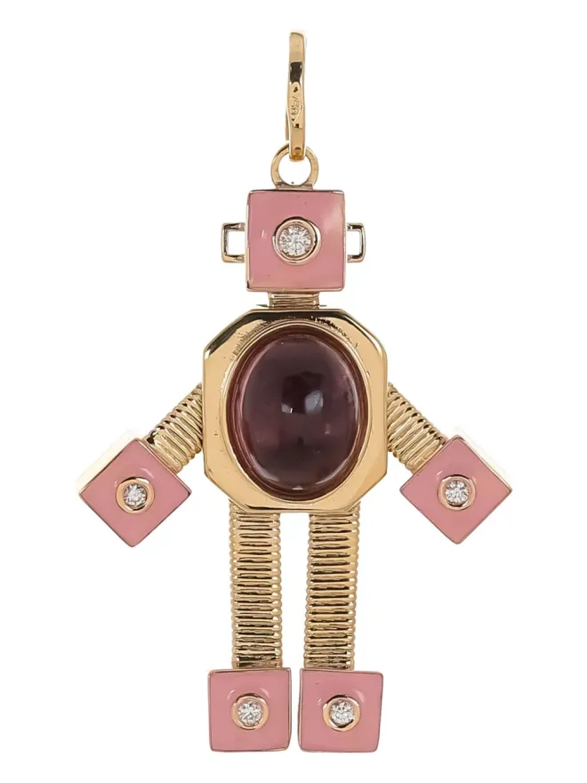Van Robot Van Robot ロボット・ペンダント（18K イエローゴールド、ピンクトルマリンとダイヤモンド）の商品画像