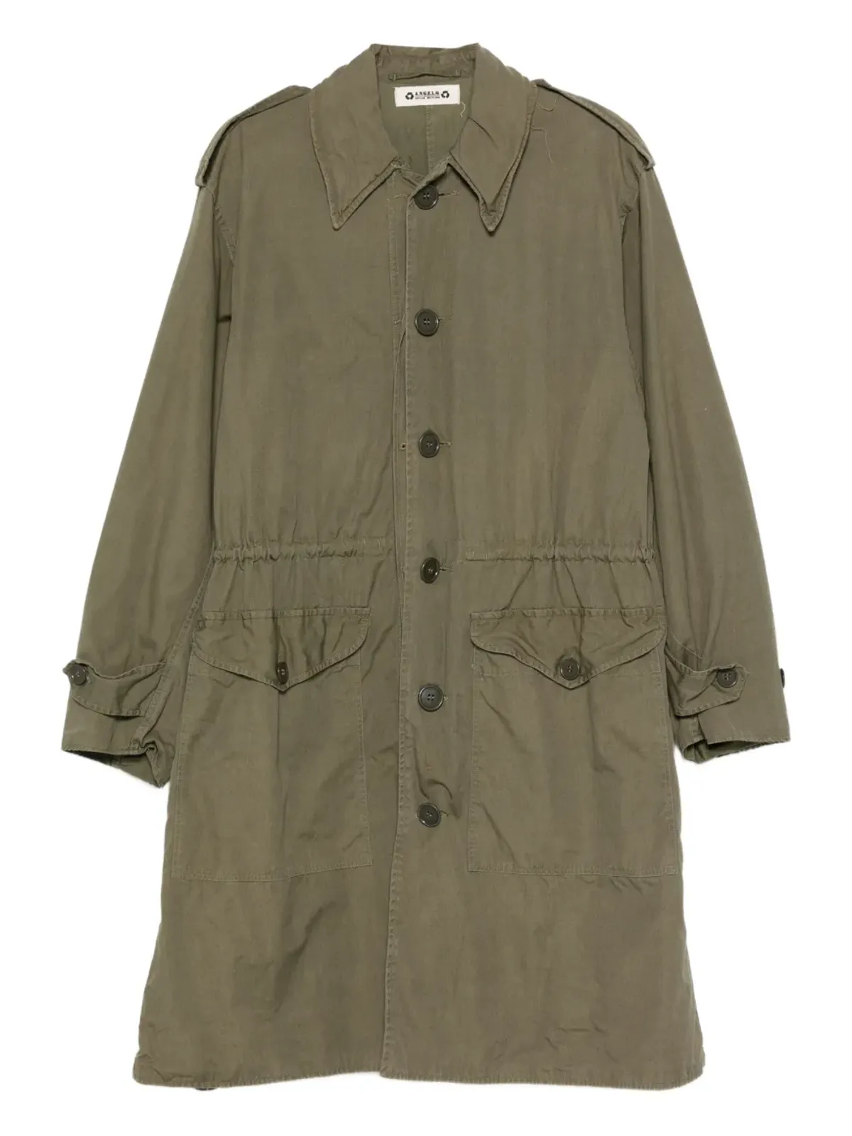 A.N.G.E.L.O. Vintage Upcycling シングルブレスト ドローストリングウエスト コート - 画像1
