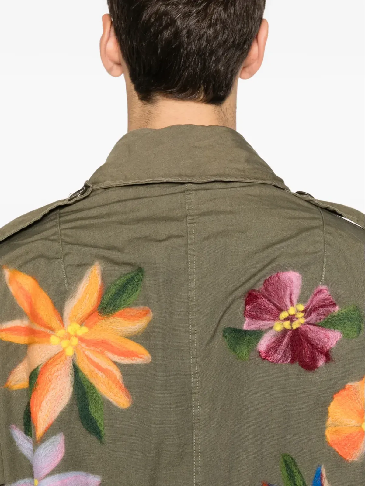 A.N.G.E.L.O. Vintage Upcycling シングルブレスト ドローストリングウエスト コート - 画像5