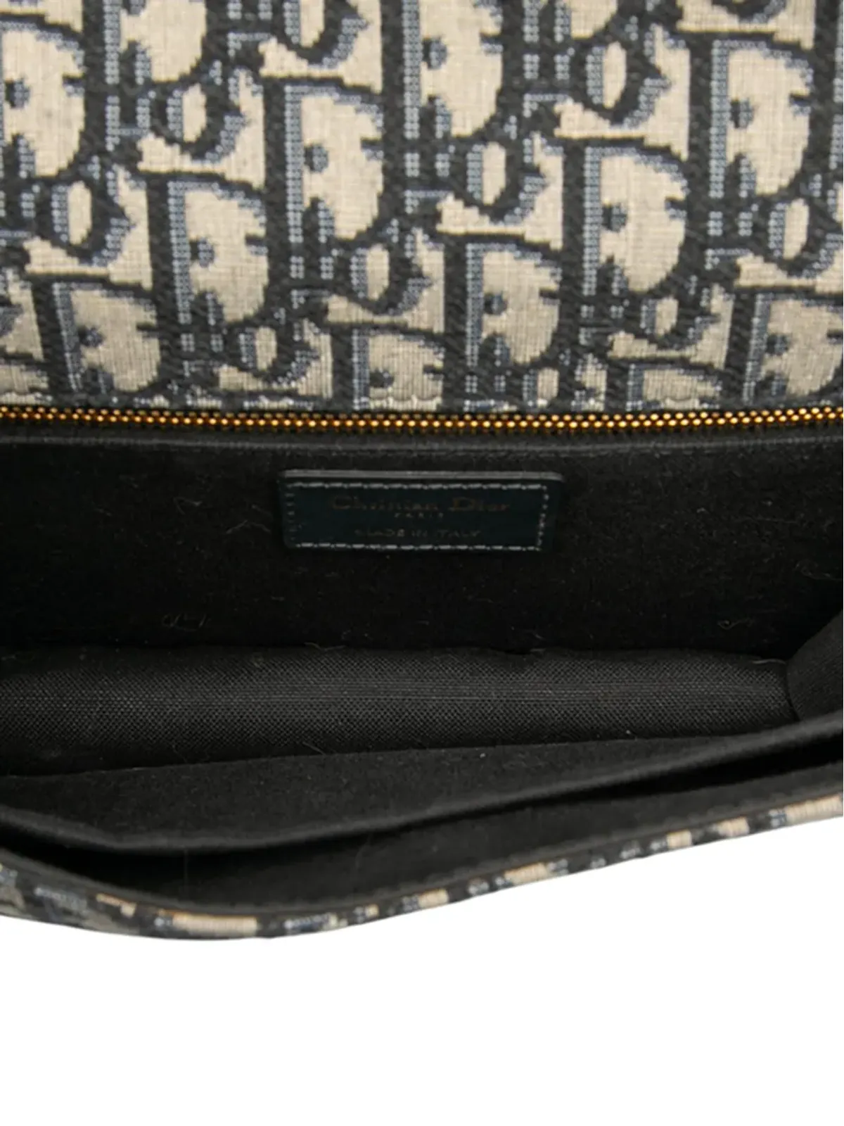 Christian Dior ビンテージ オブリークキャンバス モンターニュ フラップ クロスボディバッグ ブルー - 画像5