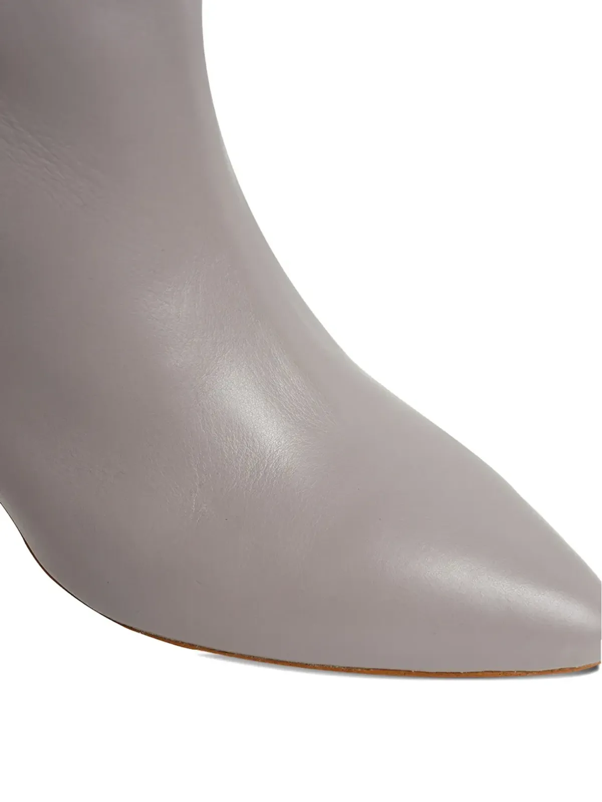 GINISSIMA Eva Slouchy レザーブーツ グレー - 画像5