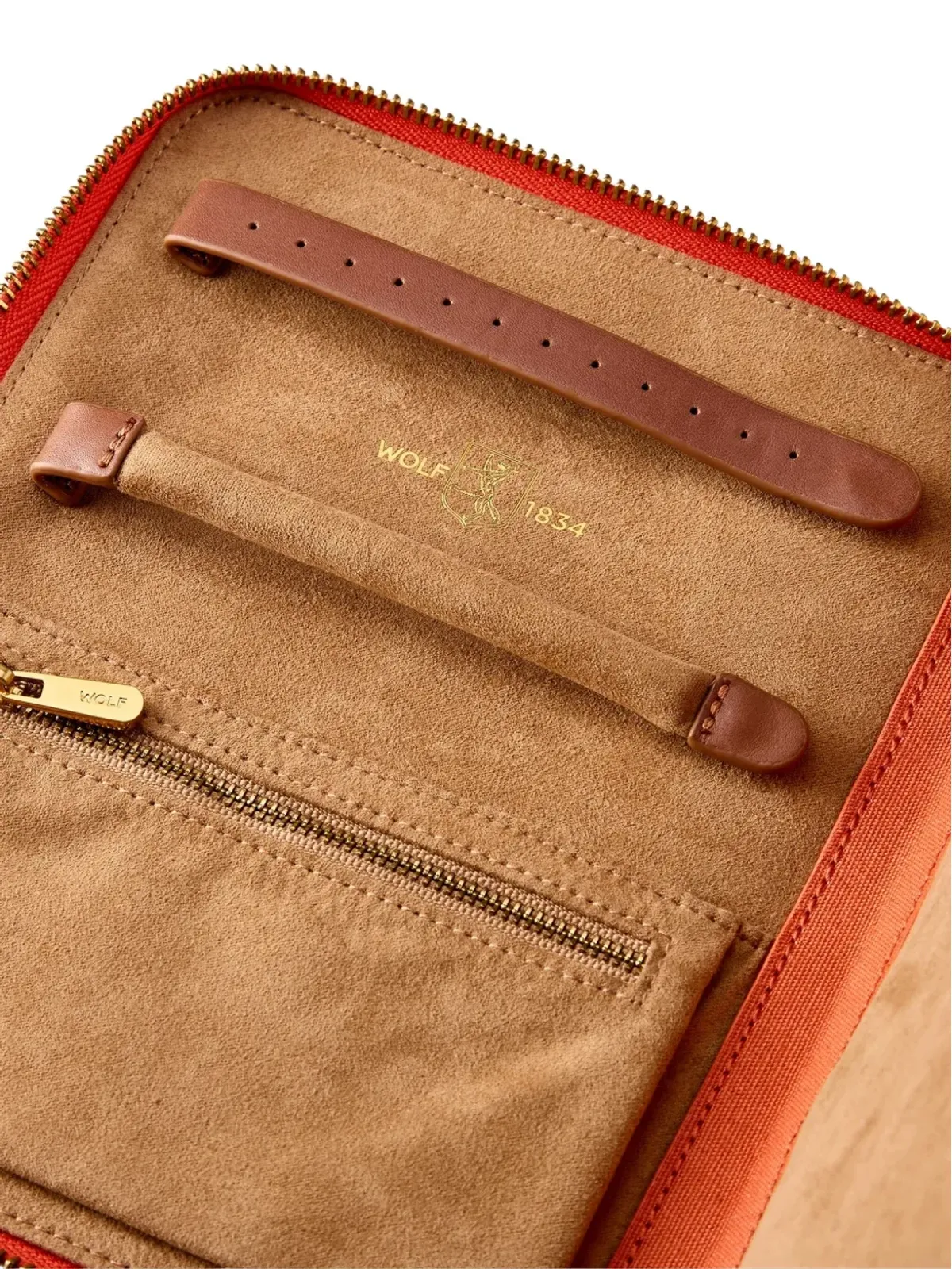 WOLF Ida zip-studded jewellery portfolio - Orange - 画像3