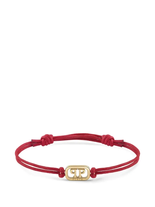 Philipp Plein Philipp Plein Plein Lettering Friendship bracelet - Goldの商品画像