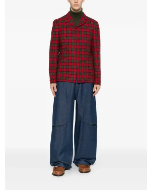 Romeo Gigli Pre-Owned 1990年代 チェックジャケット（レッド） - サムネイル2