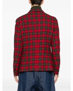 Romeo Gigli Pre-Owned 1990年代 チェックジャケット（レッド） - サムネイル4