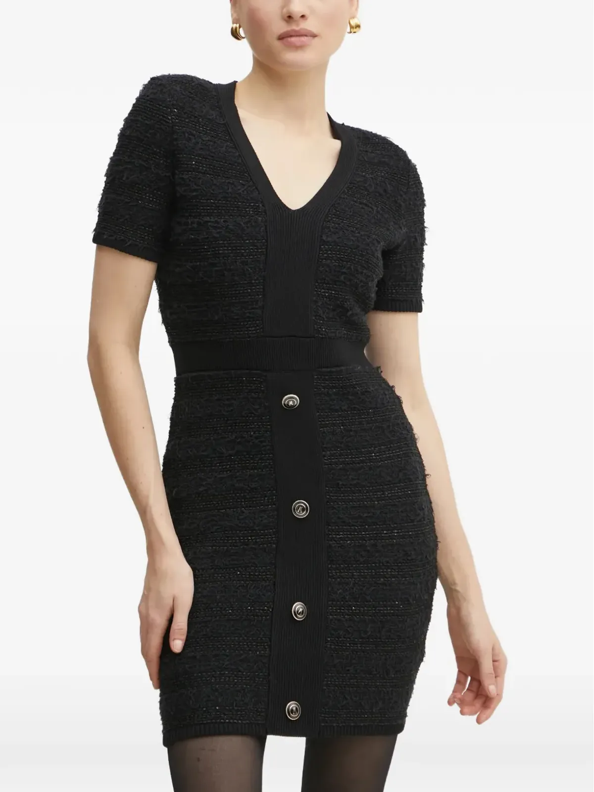 MARCIANO by GUESS ボタンディテールショートスリーブミニドレス - 画像1
