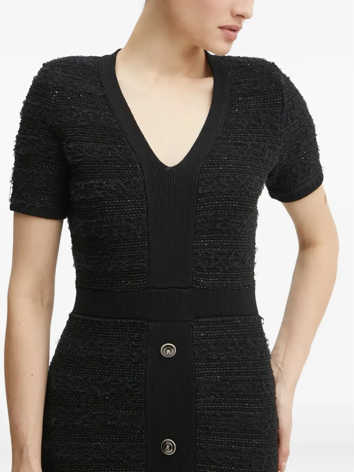 MARCIANO by GUESS ボタンディテールショートスリーブミニドレス - 画像4