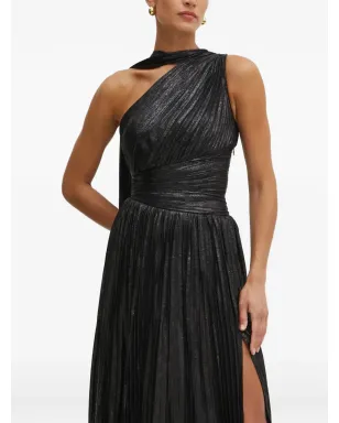 MARCIANO by GUESS ワンショルダー プリーツ ミディドレス - ブラック - サムネイル3