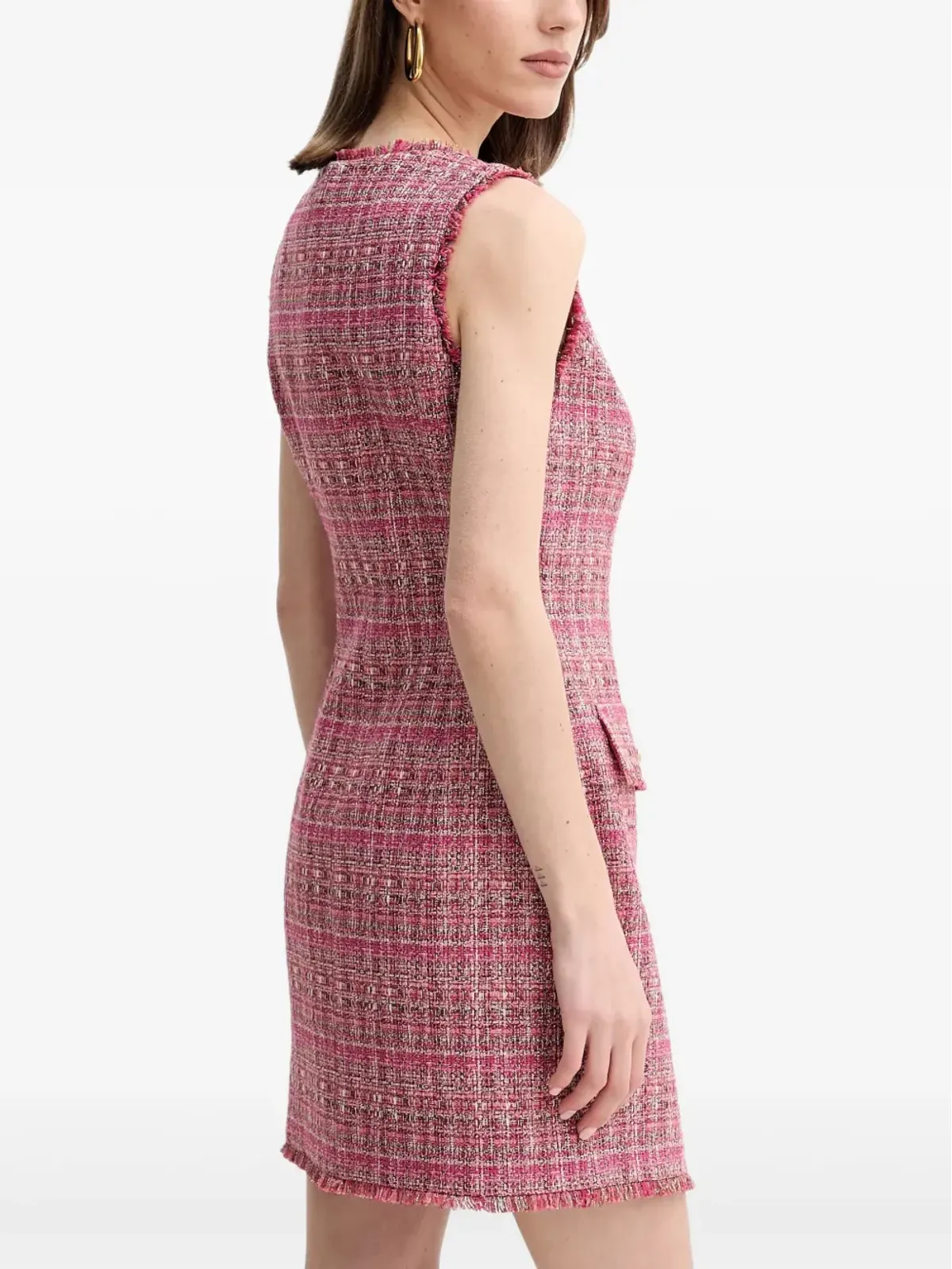 MARCIANO by GUESS Claudia ツイード ボタン付き ミニドレス - 画像3
