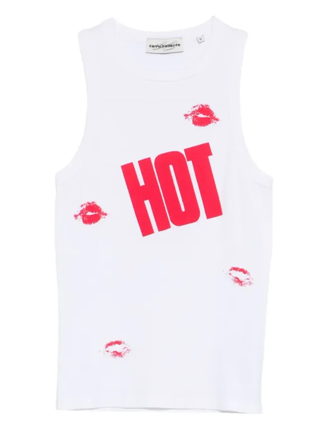 Carne Bollente CARNE BOLLENTE Kiss Me I'm Hot リッププリントベストの商品画像