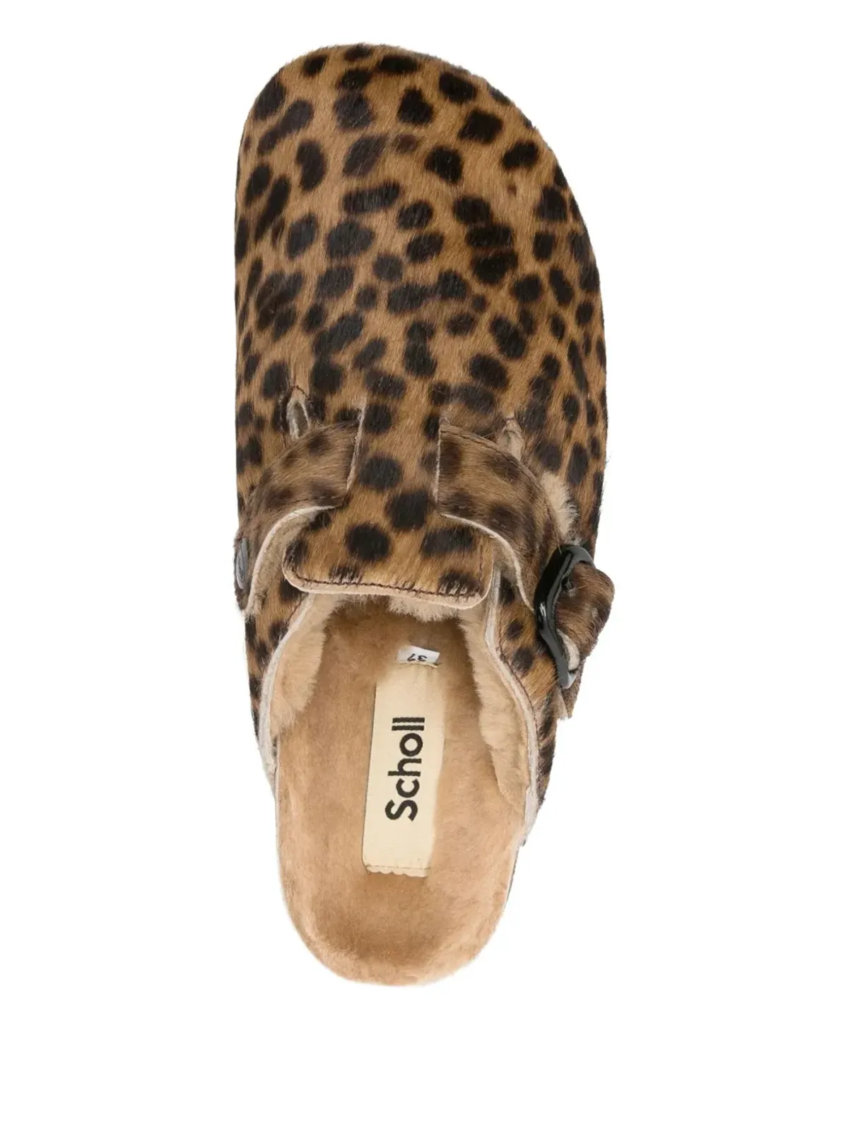 Scholl Fae レオパード柄バックル付きミュール - ブラウン - 画像3