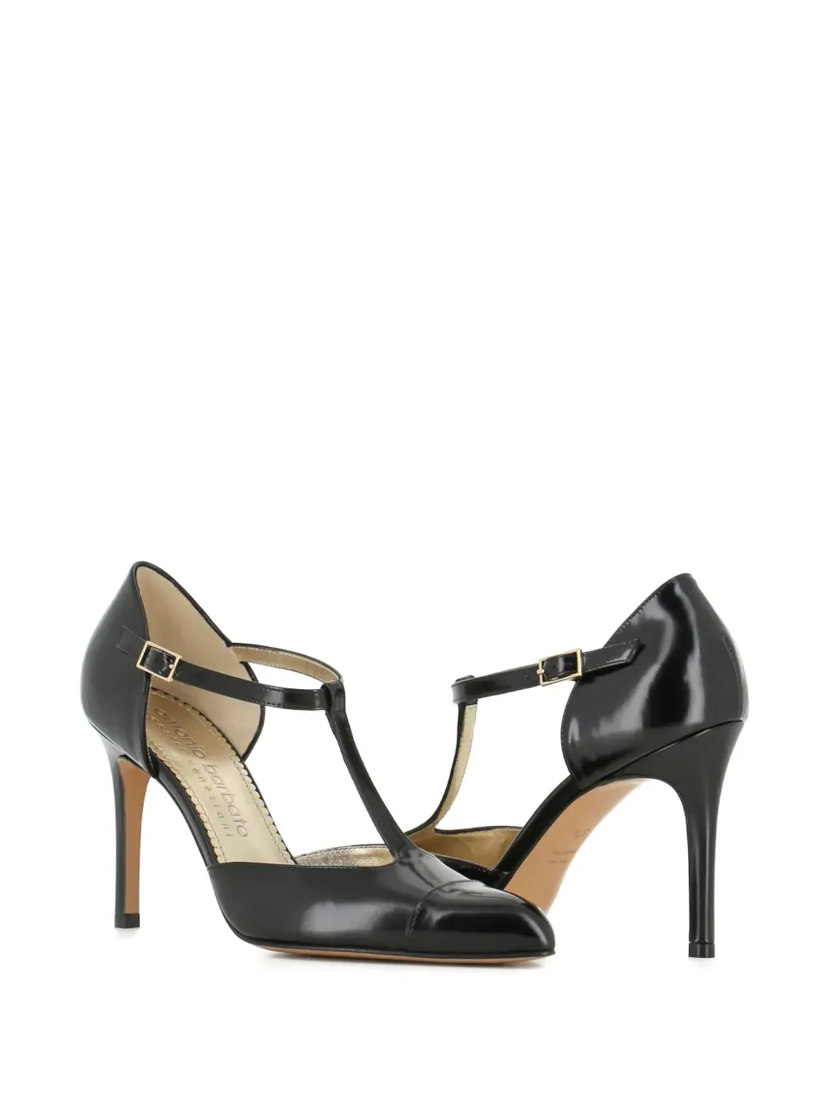 Antonio Barbato Maestri Veneziani T-strap heeled pumps - Black - 画像5