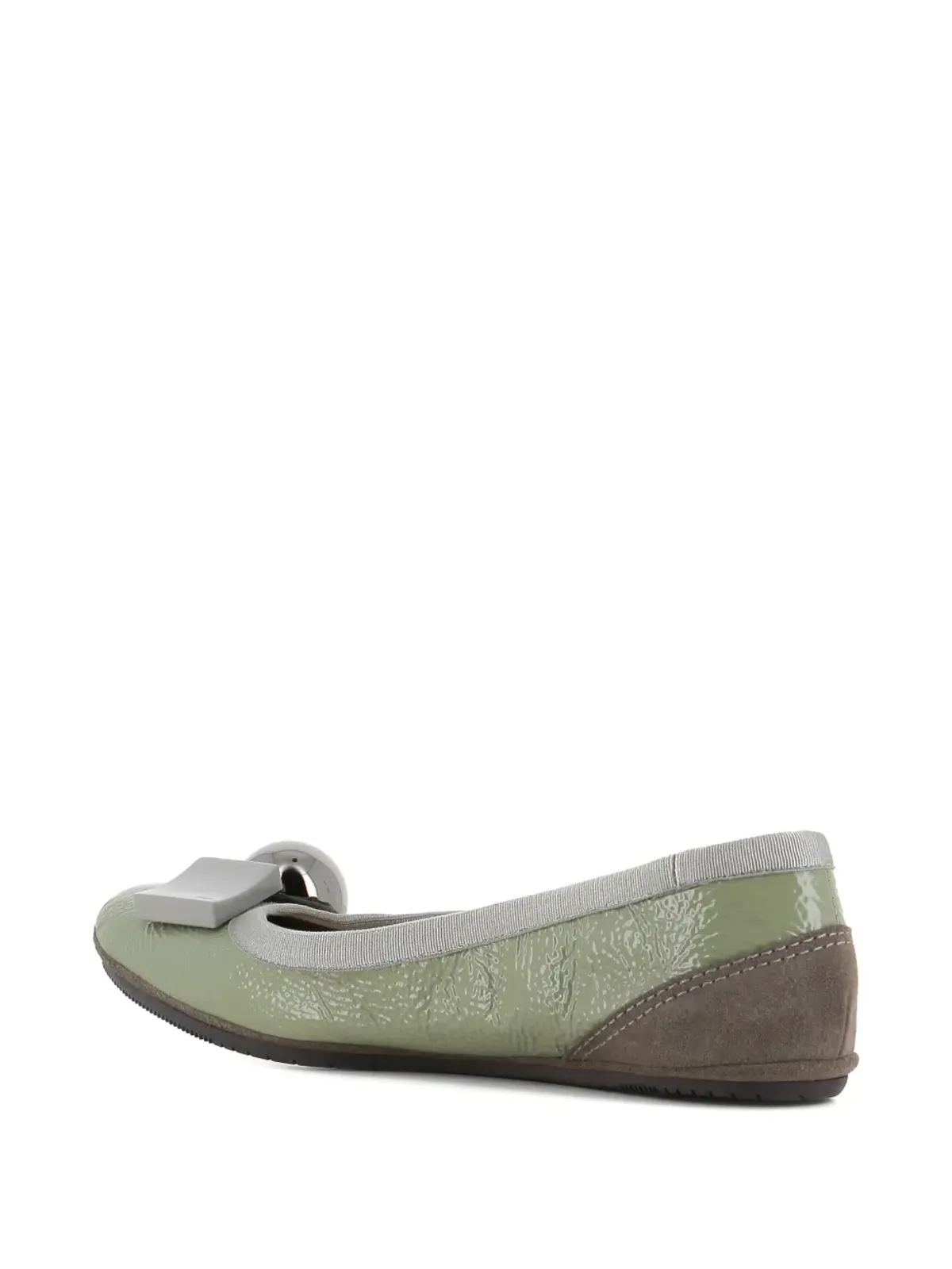 Dove Nuotano Gli Squali Becky appliqué ballet flats - Green - 画像5