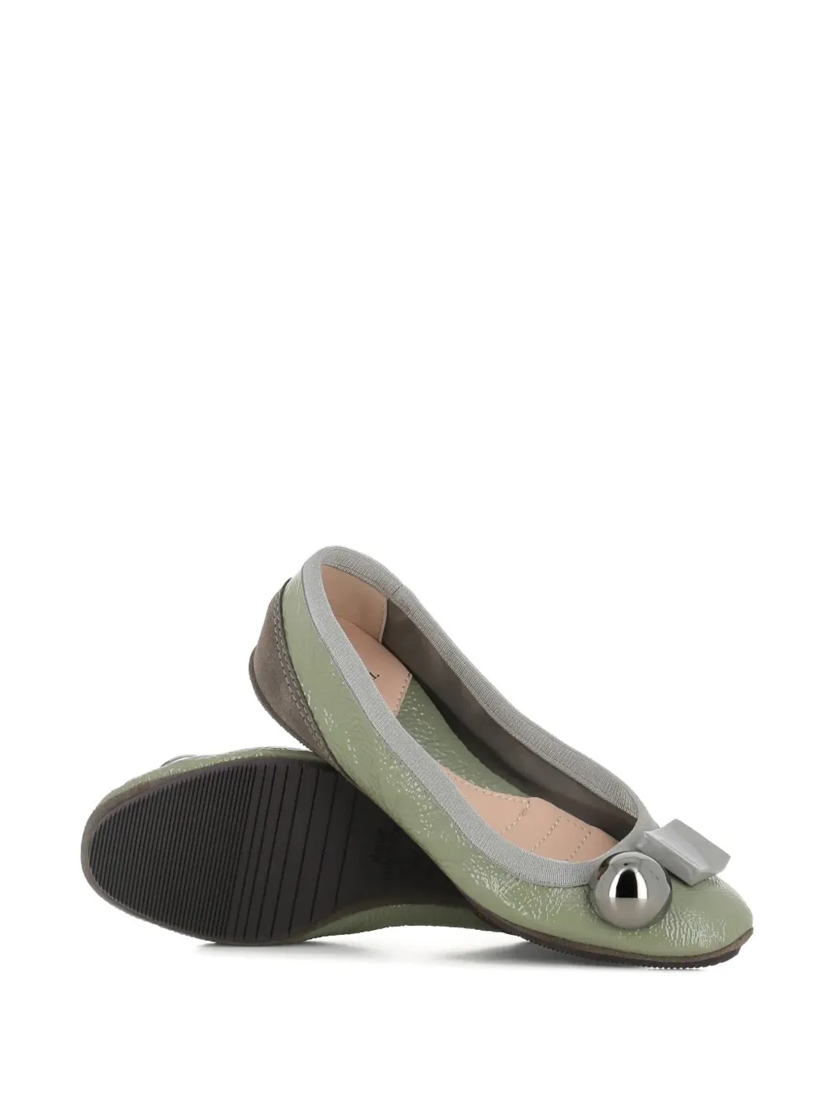 Dove Nuotano Gli Squali Becky appliqué ballet flats - Green - 画像4