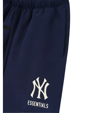 FEAR OF GOD ESSENTIALS x MLB Yankees エラスティケーテッド ロゴ ショーツ - ブルー - サムネイル3