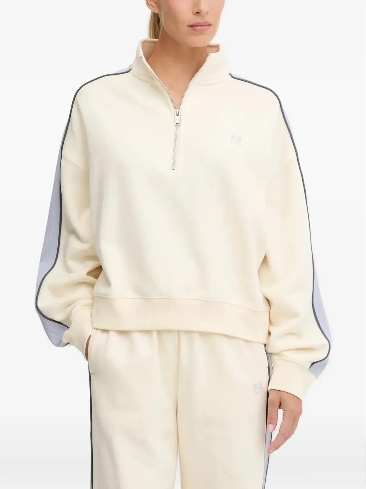 P.E Nation ストライプディテールZIPスウェットシャツ - 画像1