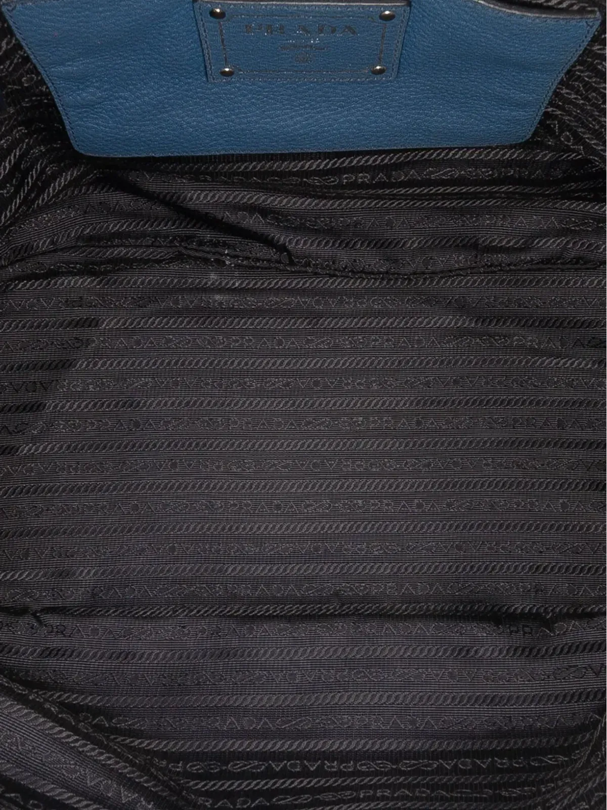 Prada Pre-Owned ビンテージ ヴィテロ ダイノ ダブルハンドル・サッチェル ブルー - 画像5