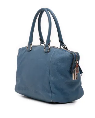 Prada Pre-Owned ビンテージ ヴィテロ ダイノ ダブルハンドル・サッチェル ブルー - サムネイル3
