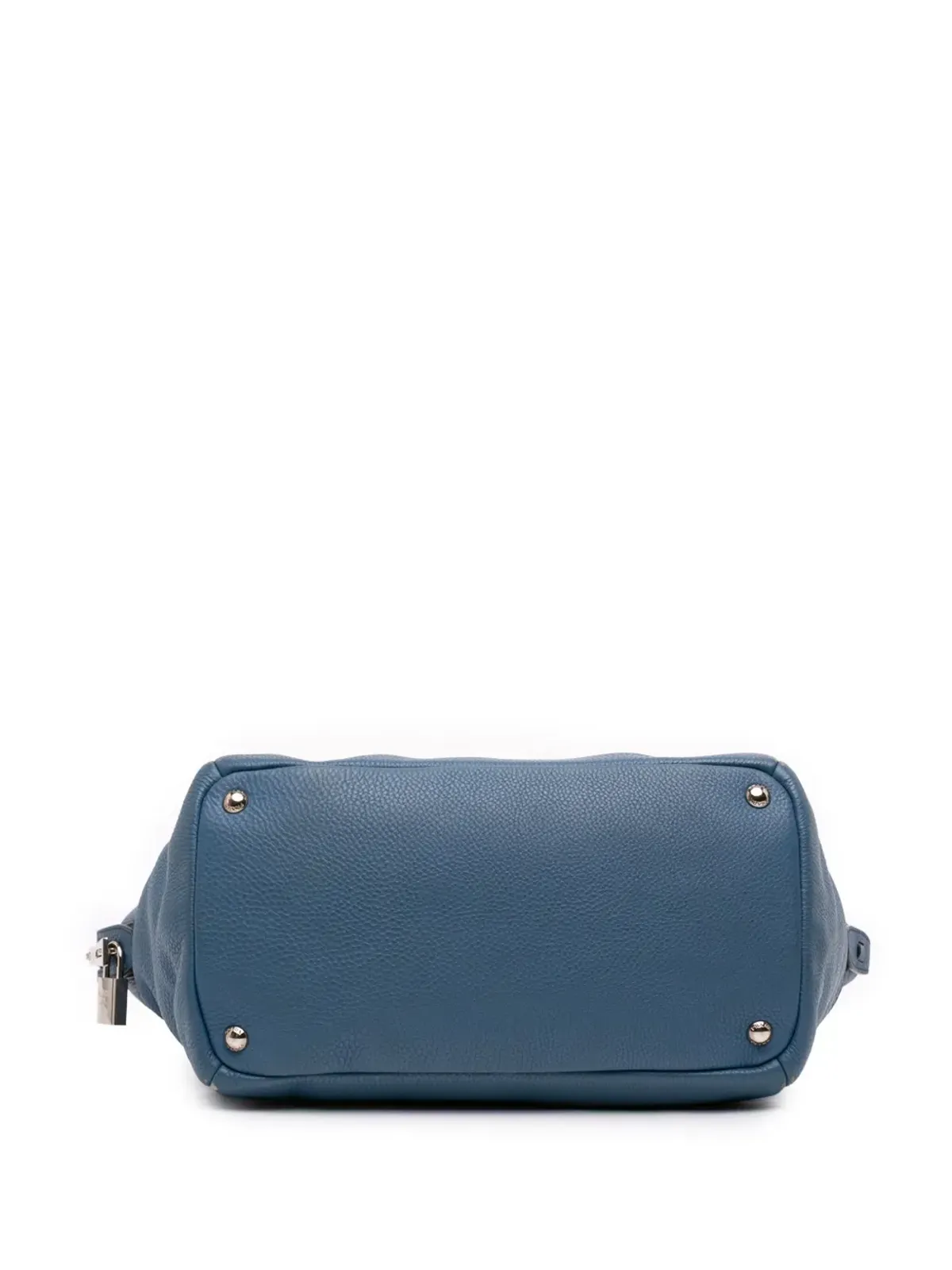 Prada Pre-Owned ビンテージ ヴィテロ ダイノ ダブルハンドル・サッチェル ブルー - 画像4