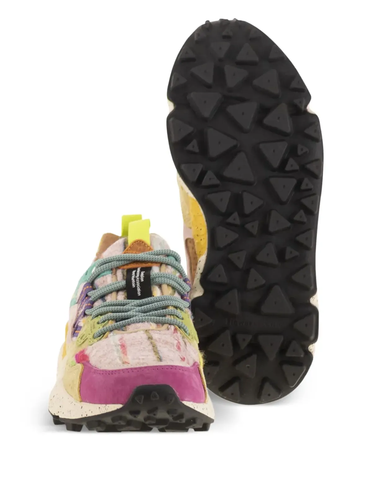 FLOWER MOUNTAIN Yamano 3 overlapping floral sneakers - Neutrals - 画像5