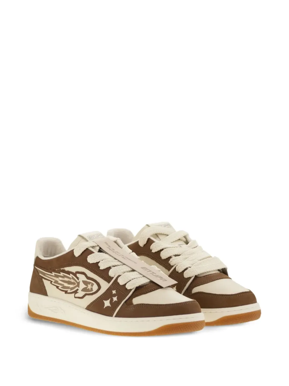 Enterprise Japan logo-patch sneakers - Brown - 画像2