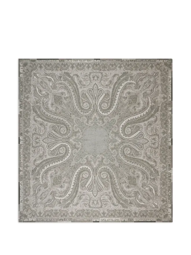 ETRO HOME ETRO HOME paisley-pattern wool throw blanket - Neutralsの商品画像
