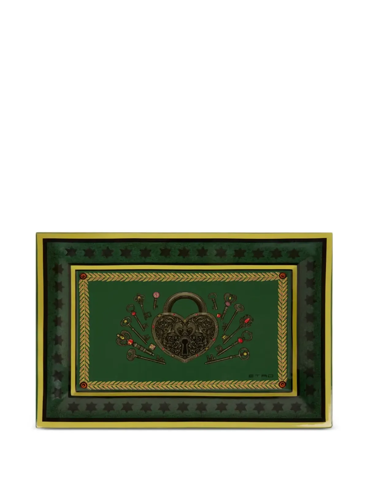 ETRO HOME 長方形型セラミックトレイ - 画像1