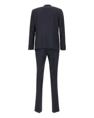 Marchesani ピークラペル三点式スーツ ブルー - サムネイル3