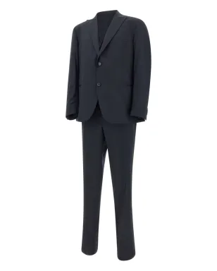 Marchesani ピークドラペル三点式シングルブレストスーツ - グレー - サムネイル2