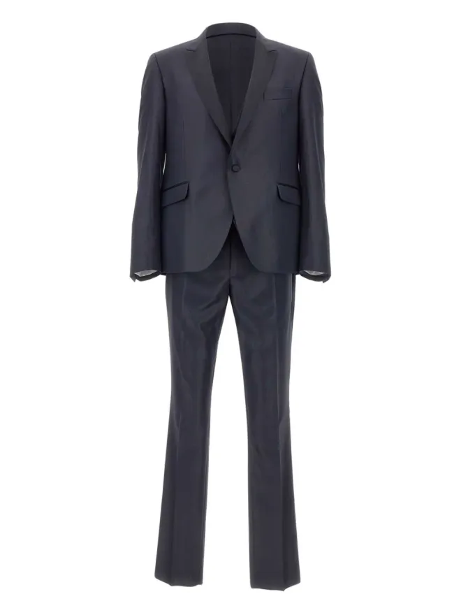 Carlo Pignatelli Carlo Pignatelli フラップポケット付き三点式スーツ（ブルー）の商品画像