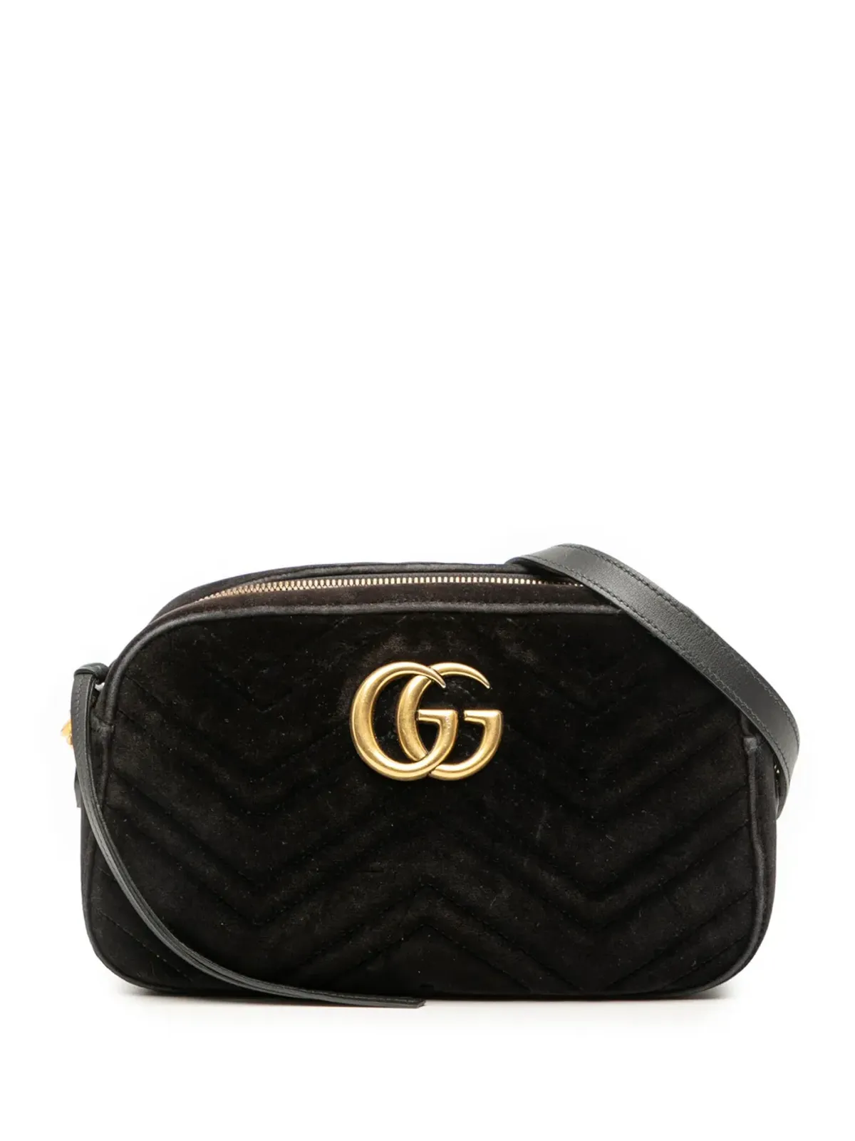 Gucci ビンテージ GG Marmont Matelasse Velvet クロスボディバッグ - 画像1