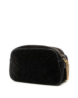 Gucci ビンテージ GG Marmont Matelasse Velvet クロスボディバッグ - サムネイル3