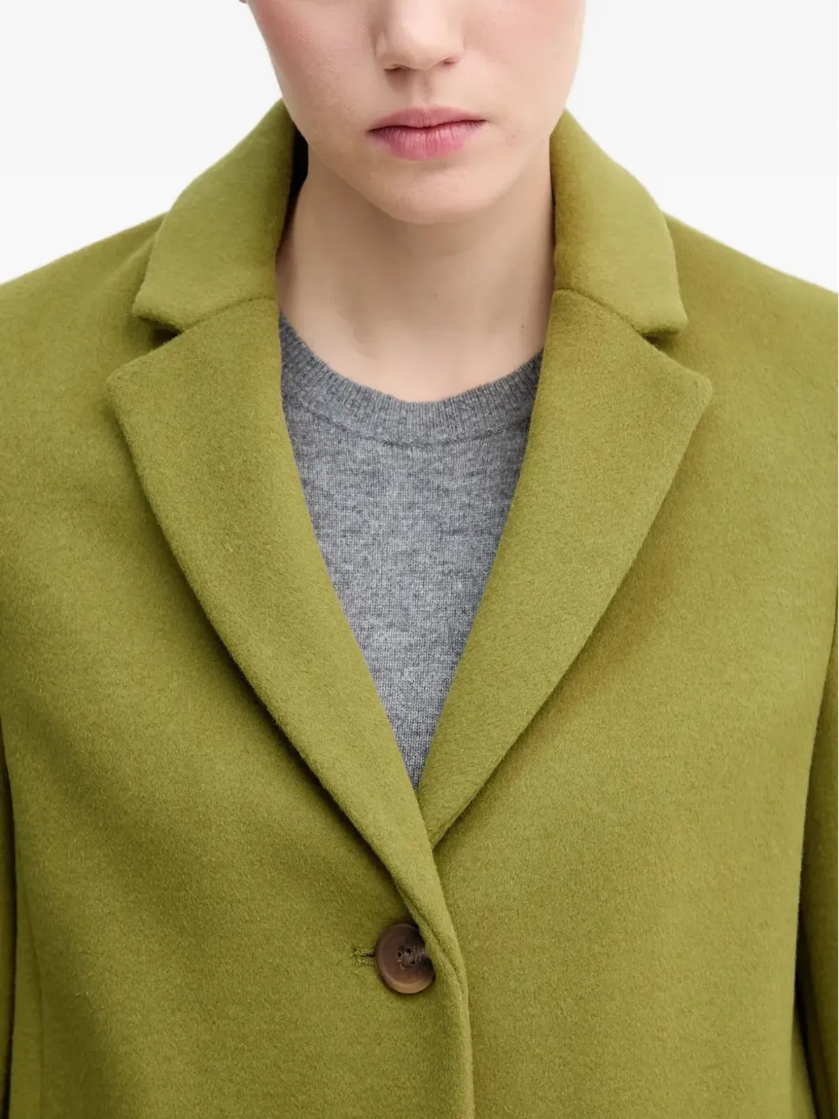 Benetton ボタンポケットコート - グリーン - 画像4