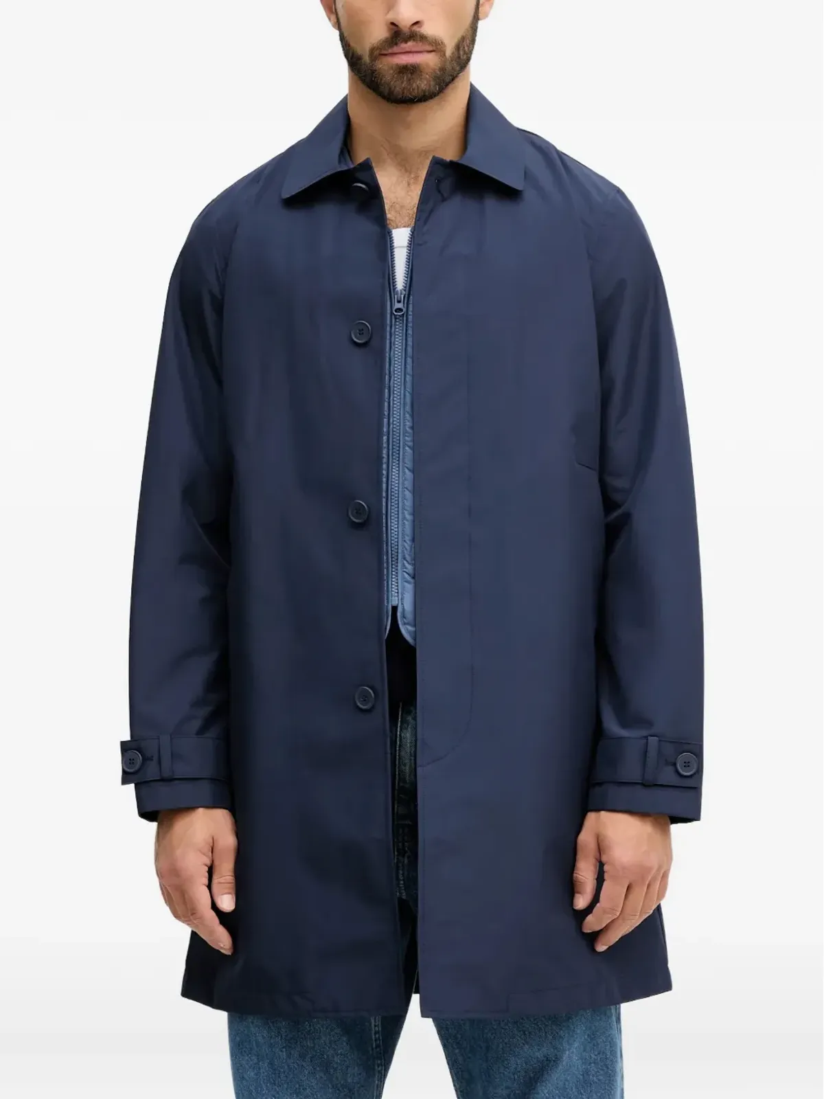 Benetton ボタン留めコート - 画像1