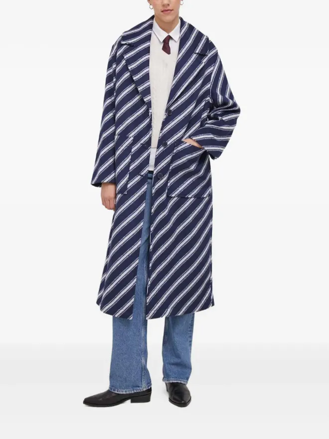 Benetton Benetton ストライプボタンコートの商品画像